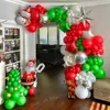 Sonstiges Event Partyzubehör 222 Stück Weihnachtsballon Bogen Lolipop Zuckerstangen Balons Girlande Kegel Explosion Stern Folienballons Weihnachten Navidad Dekoration 230404