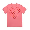 Desiger T-shirts pour hommes Play CDG Red Heart Commes Des Shirt Coton Respirant Pull À Manches Courtes Hommes Casual Tee shirts Séchage Rapide Amoureux Tops Léger Vêtements Minces