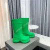 2023 botas designer homens mulheres botas de chuva joelho alto neve preto branco marrom bloqueio inverno moda salto alto impermeável coxa-alta botas