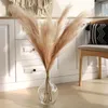 Fleurs décoratives 100 cm Artificielle Pampa Herbe Grand Grand Fluffy Bulrush Reed Pour Vase Filler Maison Chambre Cuisine Mariage Bureau Boho Décor