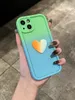 Phone Case Cute 3D Love Heart gradient color soft silicone phone case for iPhone 15 11 12 13 14 Pro Max XS X 8 7 Plus SE thick cover 231104