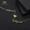 Fashion Custom Names Symbol Symbol Naszyjnik Wisidanty ze stali nierdzewnej Oświadczenie Spersonalizowany dławik dla kobiet Prezent Gold Jewelry Q111173X