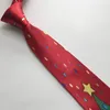 Bow Ties Christmas Year Festival krawat czerwony z drzewem szyi dla mężczyzn prezent