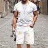 Voor heren Trainingspakken T-shirt Shorts Set Strand Abstract patroon Korte mouw Lente Herfst Straat 2023 Hiphop Mode Zomer Luxe