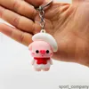 Creative Cartoon Forest Animals Keychain PVC Soft Rubber Cute Key Chains Charms