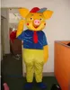 Alta qualidade amarelo pequeno porco mascote trajes halloween fantasia vestido de desenho animado personagem carnaval natal páscoa publicidade festa de aniversário