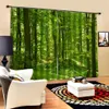 Rideau 3D Photo personnaliser taille vert forêt rideaux chambre salon bureau Cortinas panne salle de bain douche