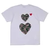 Desiger Play T-shirt da uomo cdg Cotone Traspirante T-shirt da donna Commes Des T-shirt da uomo Manica corta Ricamo Cuore Tuta sportiva casual allentata Abbigliamento oversize