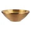 Dinnerware Sets Wholesale Of Gold Noodles 304 Stainless Steel Bowl Creative Bamboo Hat Thermal Insulation Snail Powder Japanese Ramen