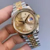 Super U1 ST9 Hommes Automatique Mécanique Céramique Tow Tone Or Rose Cadran Chocolat Montres Datejust Acier Inoxydable Fermoir Coulissant Montres Montre En Verre Saphir