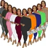 Designer Women Two Piece broek Set tracksuits populaire losse massieve schuine schouder Solid Color Outfits