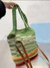 Designer-Anagram Basket Shopping Bag Vegetable Basket Beach Bag Handbag Summer Straw Woven Bag Beach Holiday Handbag