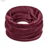 Schals Unisex Warm Samt Halstuch Winter Frauen Ring Schal Bandana Solide Winddicht Halstuch Wraps Schal Halstuch Foulard FemmeL231104