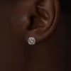 Diamond Earring Stud Hip-Hop Trend Desinger Jewelry for Men S925 Silver 4/6 Claw Inlaid med Moissanite Stone Rock Rapper gåva för kvinna gratis frakt