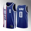 Maillots de basket-ball De'aaron Fox Malik Monk Domantas Sabonis pour hommes, maillot authentique de la ville 2023-24