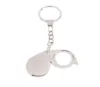 Keychains handhållna loupe fällficka 10x15x Förstoringsstorningsglaslins med nyckelring Portable Metal Silver Color3315039