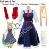 Costume de thème Mlle Kobayashi Dragon Girl Tohru Role Play Femme Lacauch Kobayashi Holiday Party Maid Uniform Clothing Wig 230404