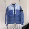 Island 23FW Nylon Metall Daunenjacken Schwarz Grün Topstoney Stehkragen Herren Damen Winter Warme Mäntel Große Tasche ST23 Haze Blau Silber Grau Erdgelb Windjacke