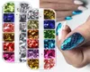 1Case Holographic Nail Glitter Rhombus Foil för nagelkonst 3D -paljetter Dekorationer Gel Polish Mirror Manicure Paillettes5388823