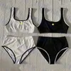 Womens Knitted Bikini High Waist Brand Metal Swimwear Sports Bathing Suit