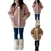 Vestes enfants filles manteau hiver coupe-vent épaissir veste enfant chaud polaire bouton vêtements d'extérieur route bulle