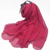 Sjaals Dames Monochromatisch Roze Chiffon Strandsjaals en omslagdoeken Grote Pareo Lang Dames Groothandel Mode 185-150cm