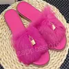 Designer Wool Lock Slides Sandals for Women Shoes Flats tofflor Black Blue Pink Fuchsia Brown White Slide Sandal Luxurys Fashion Womens Slipper