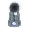 Beanie Cap Herr Designer Bucket Hats New Fashion Women Warm Winter Beanie Large Faux Fur Pom Poms Bobble Hat Outdoor M-62