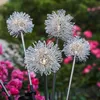 Nyhetsbelysning 4st LED Solar Garden Lights Waterproof Dandelion Decoration Lamp för Yard Balkony Patio Flowerbädd P230403