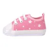 First Walkers Born Baby Toddler Garçons Filles Semelle Souple Enfants Chaussures Toile Prewalker Lace Up Sneaker 0-18MFirst