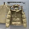 2024 damska kurtka Down Designer Parka Fashion Winter Men's Kurtka damska luksusowy alfabet bubu w kratę klasyczny termiczny dwa kolory