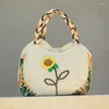 Evening Bags Fashion Cute National String Appliques Women Handbags! Floral Prints Small Shopping Day Clutches All-match Canvas