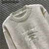 Designer 23SS NEW Herrtröja Triangel Element Letter Dark Jacquard Crewneck Sweater Grey Black Brown Jumper Print Casual Long Sleeve Womens tröja