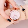 Relojes para mujer Sahara Desert Dial Design Top Brand Luxury Japan Reloj de pulsera de cuarzo Acero inoxidable Oro rosa Reloj impermeable para mujer 230403