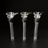 glass male slides and female stem slide funnel style with black rubber simple downstem for water glass bong glass pipes ZZ