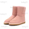 Boots Women short snow Aus 5825 Shearling Bootie Casual Soft comfortable Sheepskin keep warm boots shoes with box card dustbag Beautiful gifts T231104