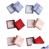 Cajas de joyería Caja de papel para almacenamiento de joyas Colores Mti Anillo Pendiente Embalaje Cajas de regalo para aniversarios Cumpleaños Joyería de entrega directa