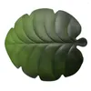 Table Mats 45 40cm Placemat Leaf Artificial Green Plant Insulation Non-slip Tableware Home Western Plate Kitchen Decor