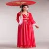 نساء صينيات تقليدية هانفو فستان جنية صينية ريد أبيض هانفو الملابس تانغ سلالة الأزياء القديمة 293n