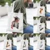 Shopping Bags Canvas Tote Bag Beach Travel Pouch Large Fashion Women's Handbag Square Pouchs Teacher Bridesmaid Gift