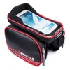 Touch Screen de grande capacidade Paniers Bags Pacote de viga frontal Mountain Bike Tube Mobile Tube Pacote de equitação à prova d'água