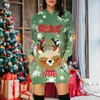 Sweats à capuche pour femmes Noël Elk Imprimer Sweatershirts Mode Carnaval Fête Vêtements féminins Robe pull décontractée Sweat à capuche drôle Sudaderas De