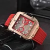 Nowy hot Classic Square Luxury Męski Zegarek Kwarcowy Chronograph zegarek wiele klasycznych stalowych taśmy mężczyzn ogląda rękę