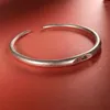 Bangle Vintage Silver Color Open Armband Unisex Solid Matte Banquet Jewelry Accessories Gift