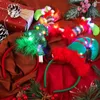 Świąteczne dekoracje LED opaski na głowę świąteczne kostium pałąk renifer bow elf kostiumy opaski do włosów na przyjęcie przychylność upuść zależność amekr