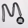 Подвесные ожерелья HLSS141 Библейский закат Крест Крест Концепция логотипа