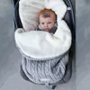 Sleeping Bags PUDCOCO born Baby Pushchair Stroller Hooded Swaddle Knit Wrap Swaddling Blanket Warm Pram Cosy Toes Car Seat Bag 230404