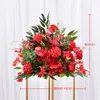 Decorative Flowers Wedding Decoration Props Artificial Rose Flower Ball Stage Background Road Guide Roman Column Pot