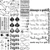 5 PC一時的なタトゥーブラックワード引用文字大人のための一時的なタトゥー科
