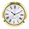 Relógios de parede Relógio Fit Up Insert com Numeral Face Branca Metal Clássico Movimento de Artesanato Fácil de Instalar Mini Rodada